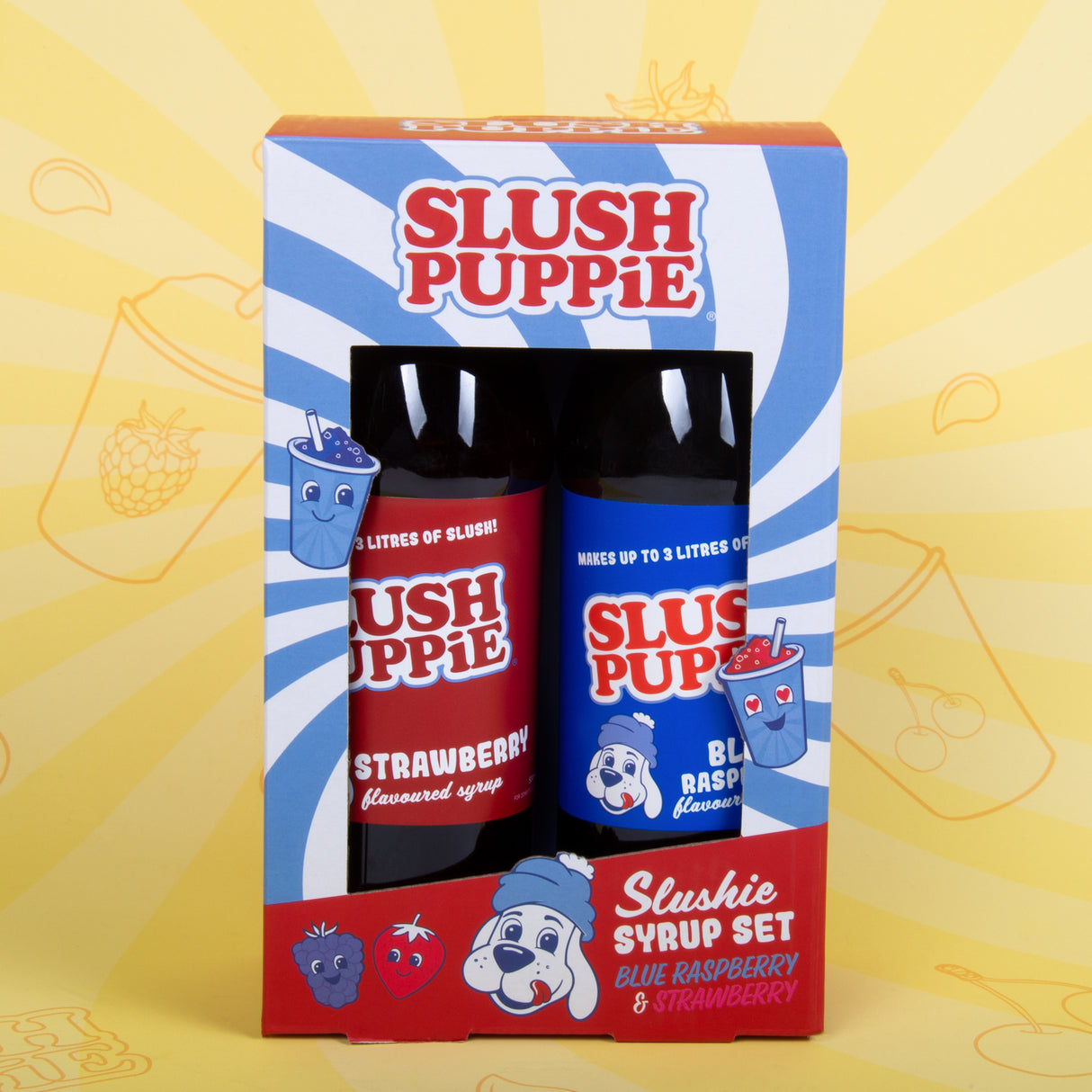 SLUSH PUPPiE Blaue Blaue Himbeere & Erdbeere Sirup für je 3 Liter Slush