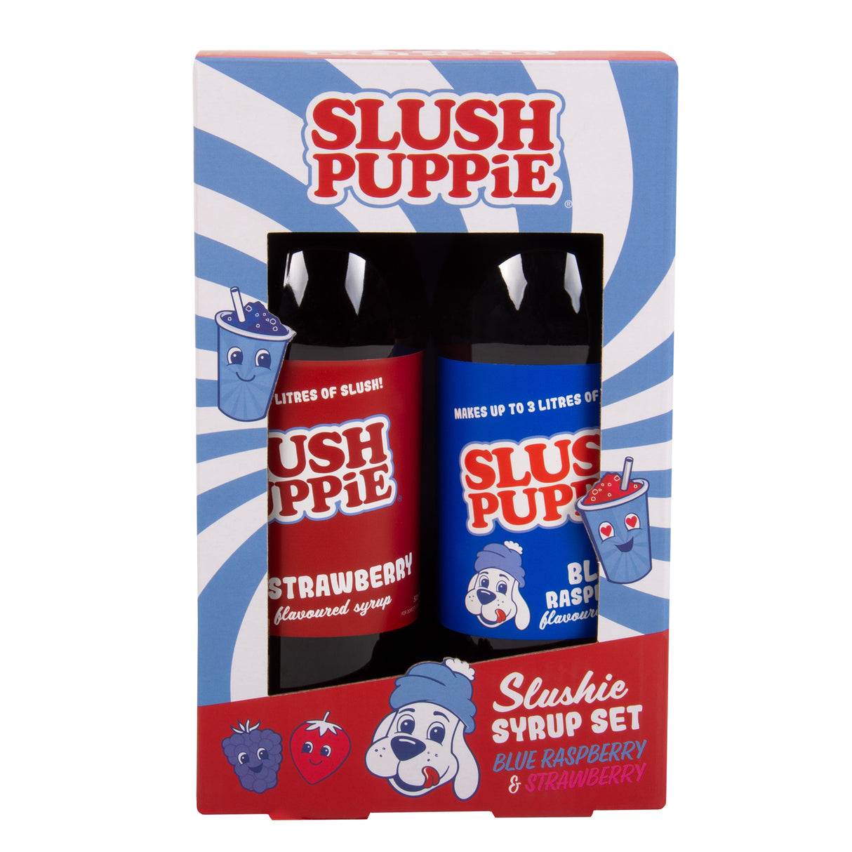 SLUSH PUPPiE Blaue Blaue Himbeere & Erdbeere Sirup für je 3 Liter Slush