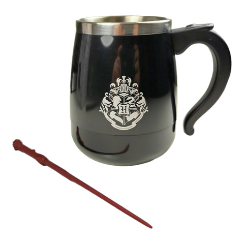 Harry Potter Kaffeebecher Fanartikel selbstrührende Hogwarts Tasse mit Zauberstab