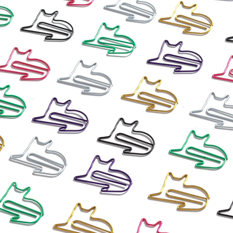 Katzen Büroklammer in bunten Farben Tier Motiv Briefklammer im 50er Set