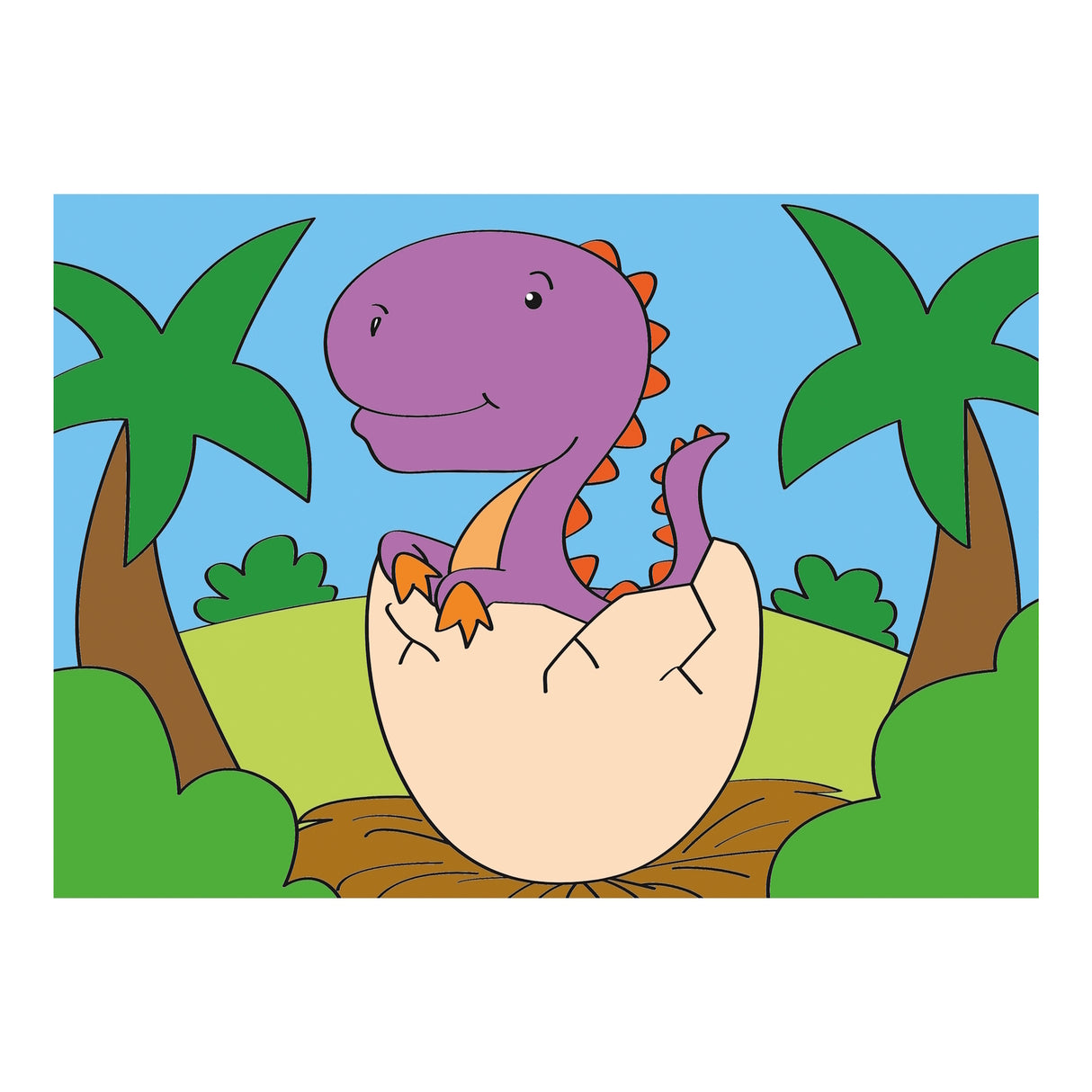 Dinosaurier Malset für Kinder mit 3 Leinwänden, 12 Farben und Pinsel