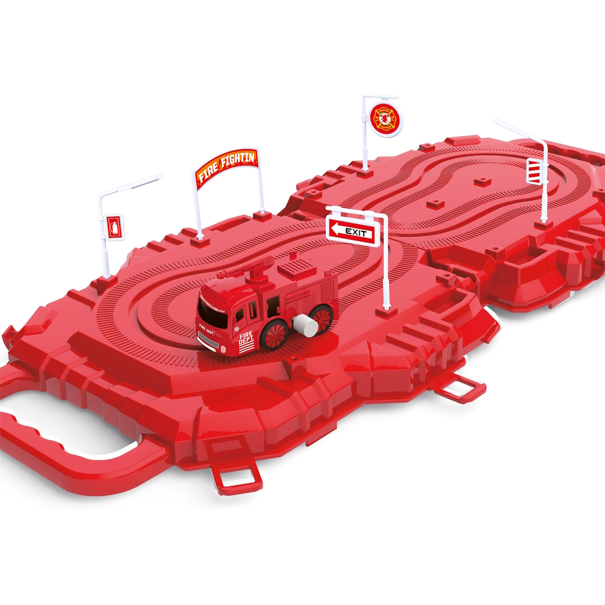Spielzeug Rennwagen-Set mit Strecke und Zubehör in zufälliger Variante