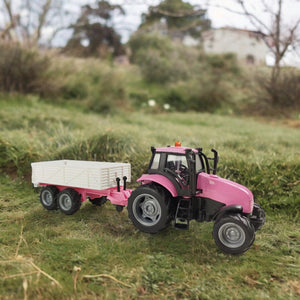 Spielzeugtraktor mit Anhänger Traktor in pink Spielzeug mit Licht und Sound