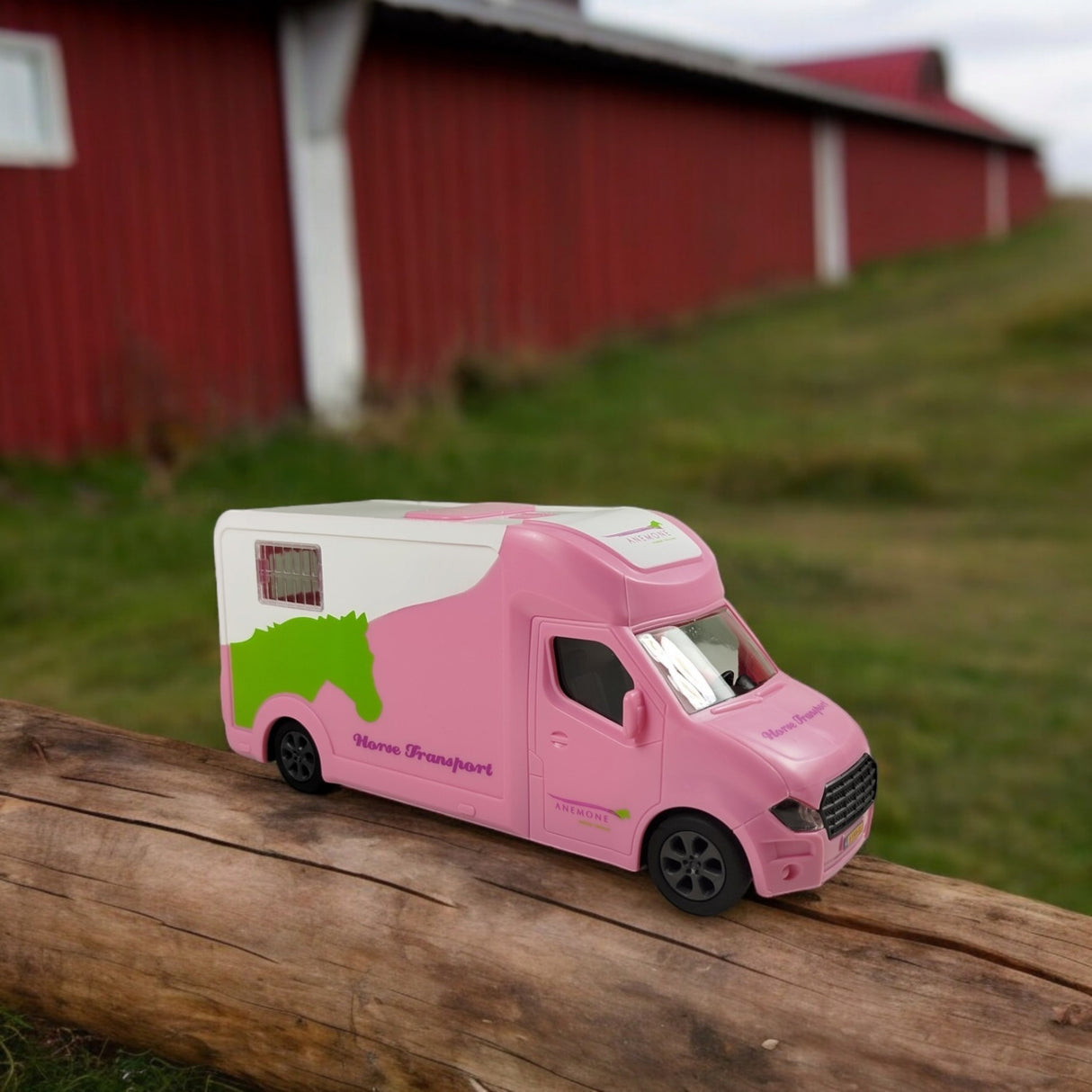 Anemone rosa Pferdetransporter mit Pferd Spielzeugauto mit Licht und Sound