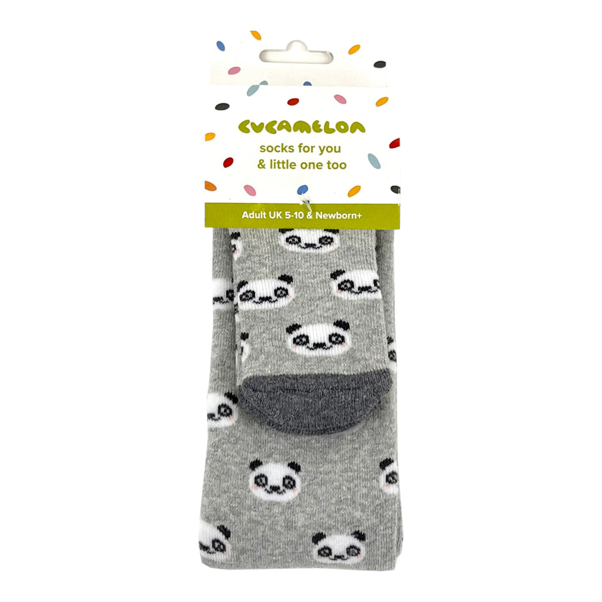 Panda Socken Cucamelon Kuschelsocken für Mama und Baby in 38-40 und für Neugeborene (2 Paare)
