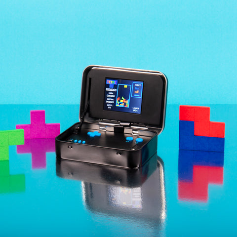 Tetris Arcade Spielekonsole in der Metalldose mit Sound