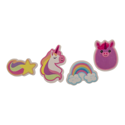 Einhorn Radiergummi Regenbogen Radierer im 4er Set
