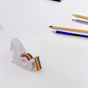 Einhorn Klebebandabroller Unicorn Abroller mit Regenbogen-Klebeband
