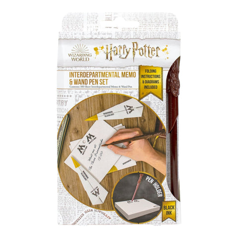 Harry Potter Hogwarts Notizblock Papierflieger-Bastelset mit Zauberstabstift