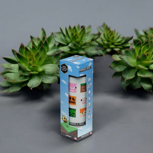 Minecraft Gesichter Trinkflasche mit digitalem Thermometer