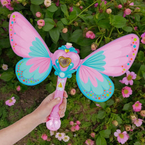 Schmetterling Seifenblasenstab mit Licht, Sound und Flügeln