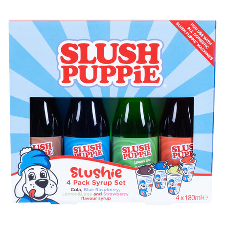 SLUSH PUPPiE Slush Sirup Starter Set mit Vier Geschmacksrichtungen im 4er Set