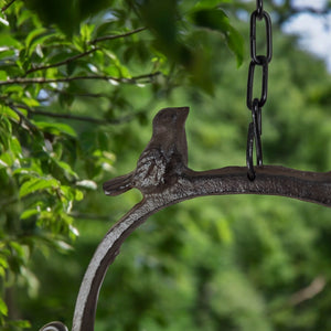 Futterstation mit Spieß für Vögel Vogelfutterspender zum Aufhängen aus Gusseisen