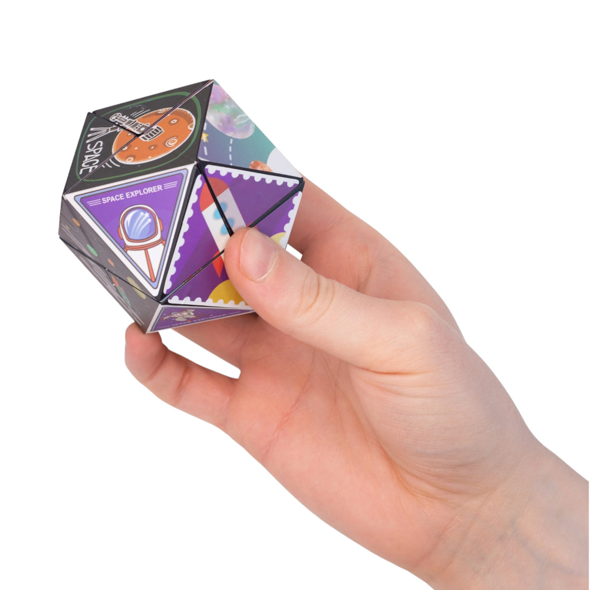 Space Polygon Fidget Toy Puzzle Würfel im Weltraum Design