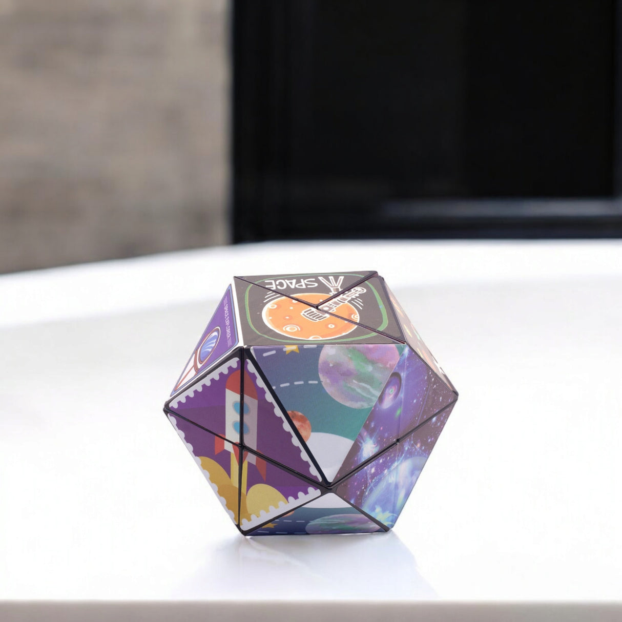 Space Polygon Fidget Toy Puzzle Würfel im Weltraum Design