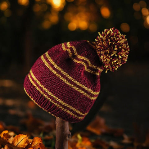 Harry Potter Hogwarts Bommelmütze Strickset mit Gryffindor Design für Erwachsene