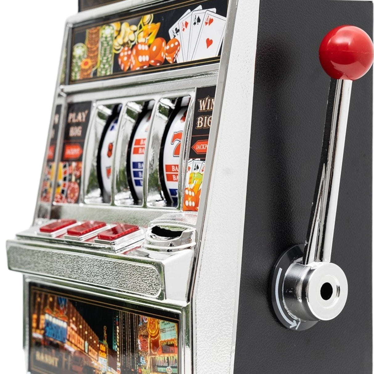 XL Spielautomat Casino Spardose Slotmaschine mit Licht und Sound