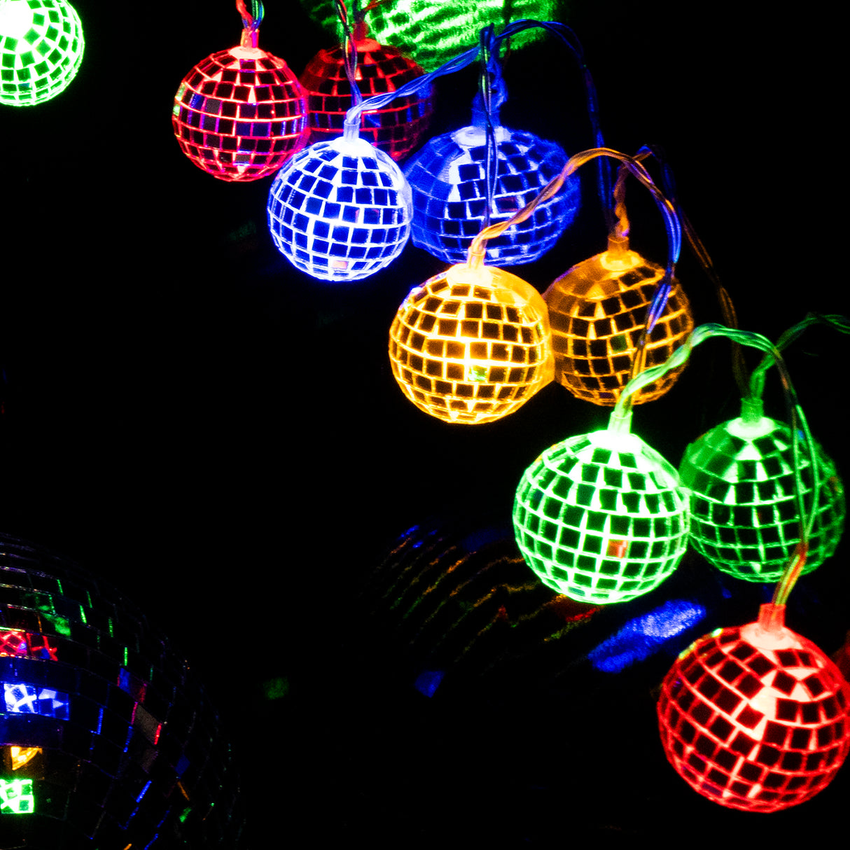 Mini Discokugel Lichterkette Disco Partybeleuchtung mit 10 Elementen