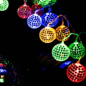 Mini Discokugel Lichterkette Disco Partybeleuchtung mit 10 Elementen