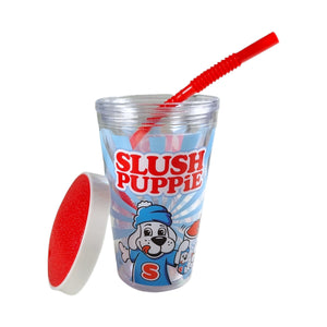 SLUSH PUPPiE Slusheis Trinkbecher mit biegsamem Strohhalm