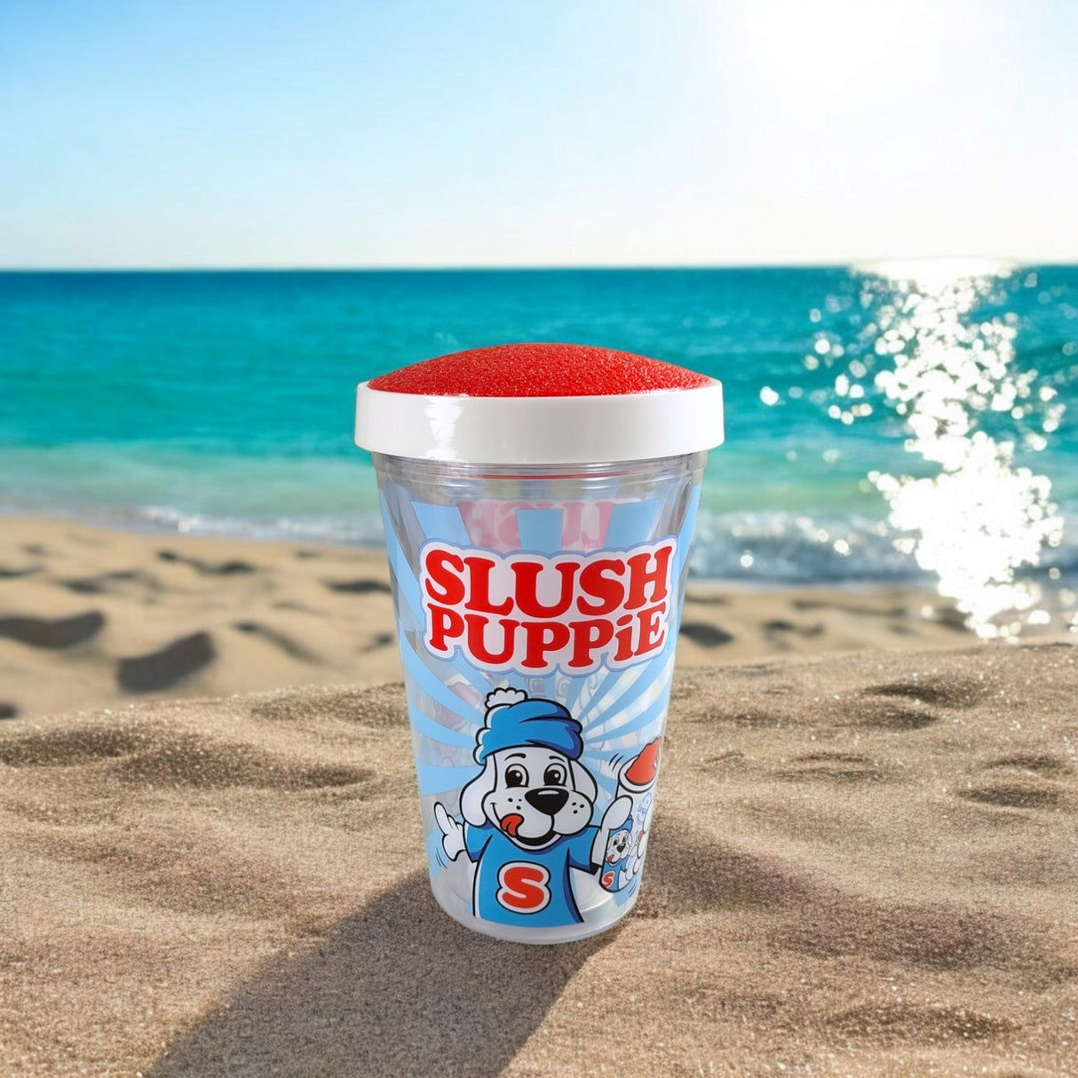 SLUSH PUPPiE Slusheis Trinkbecher mit biegsamem Strohhalm