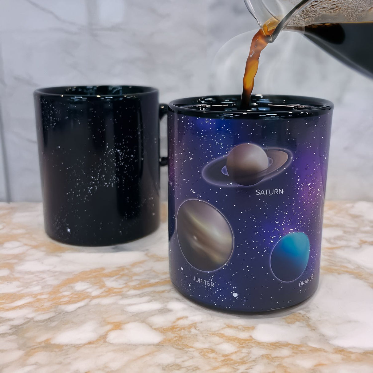 Sonnensystem Planeten Kaffeebecher mit Wärmeeffekt