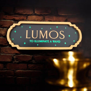 Harry Potter Lichtschalter Lumos Schild Fanartikel mit Glow in the Dark Effekt