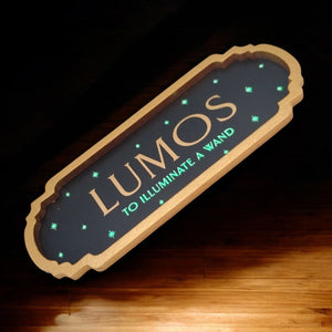 Harry Potter Lichtschalter Lumos Schild Fanartikel mit Glow in the Dark Effekt