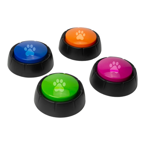 Hundeknöpfe mit Aufnahmefunktion - Hunde Buttons für Hundetraining im 4er-Set