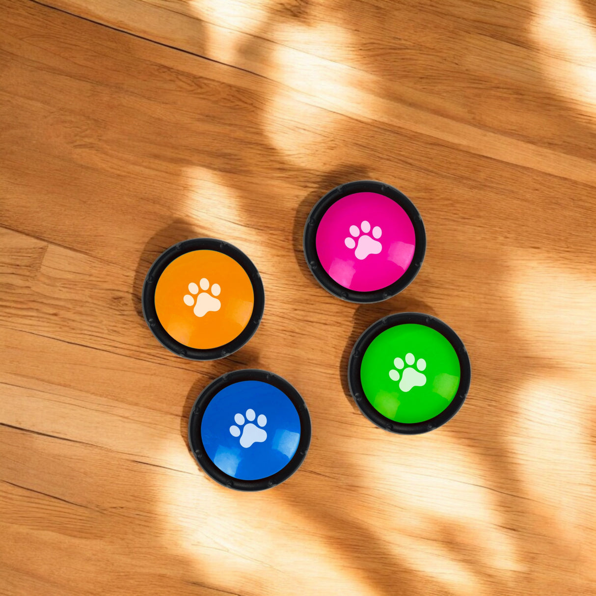 Hundeknöpfe mit Aufnahmefunktion - Hunde Buttons für Hundetraining im 4er-Set