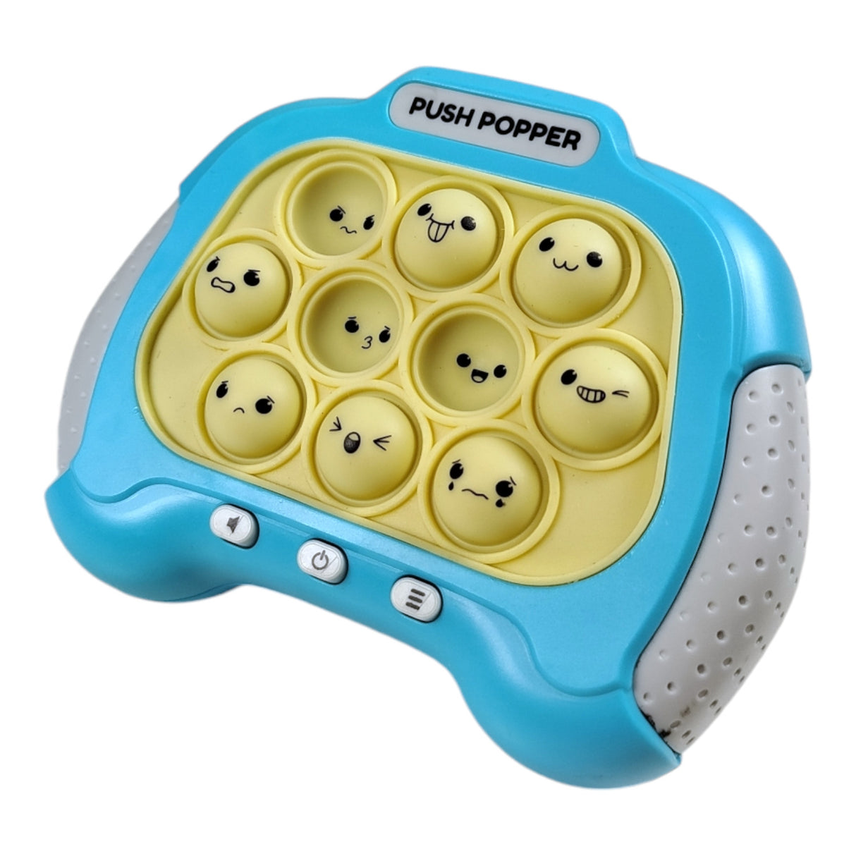 Push Popper Fidget Toy Spielzeug in Blau mit Licht und Sound