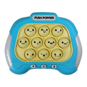 Push Popper Fidget Toy Spielzeug in Blau mit Licht und Sound