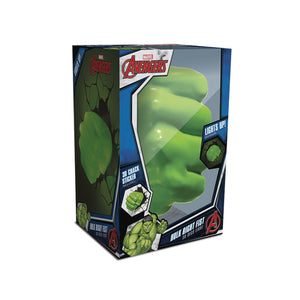 Marvel Avengers Hulk Faust 3D-Wandlicht mit Wandsticker