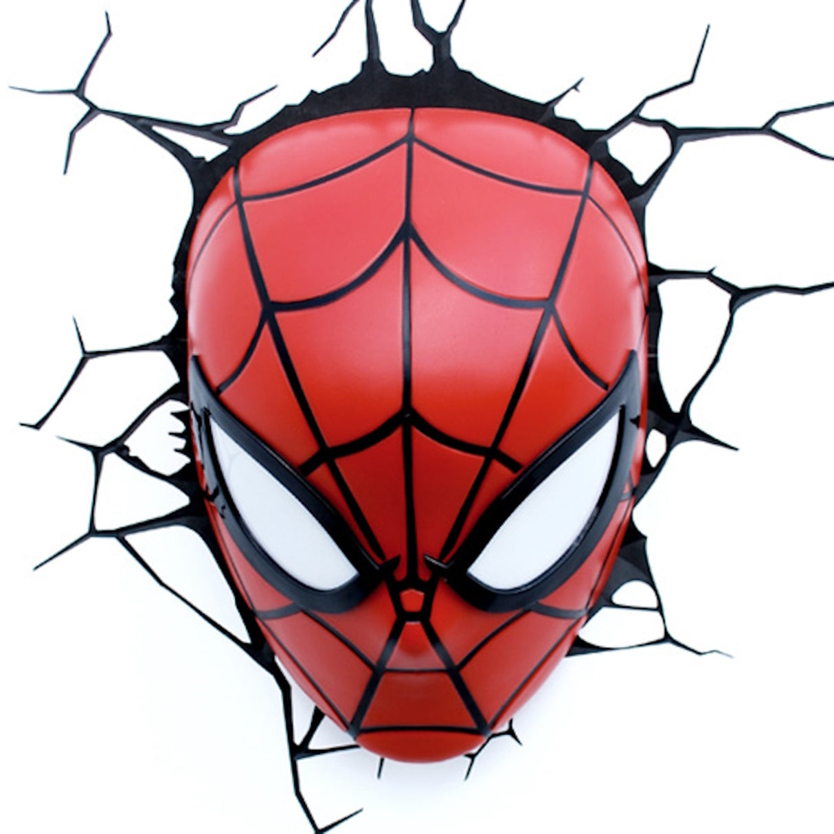 Marvel Avengers Spiderman Maske 3D-Wandlicht mit Wandsticker