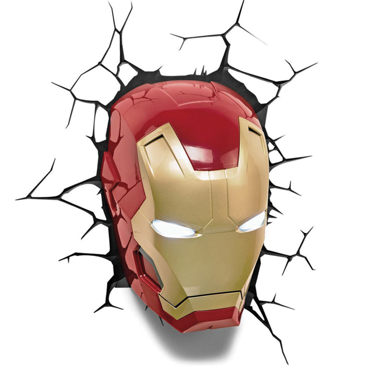 Marvel Avengers Iron Man Maske 3D-Wandlicht mit Wandsticker