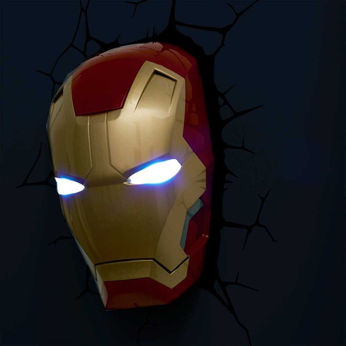 Marvel Avengers Iron Man Maske 3D-Wandlicht mit Wandsticker