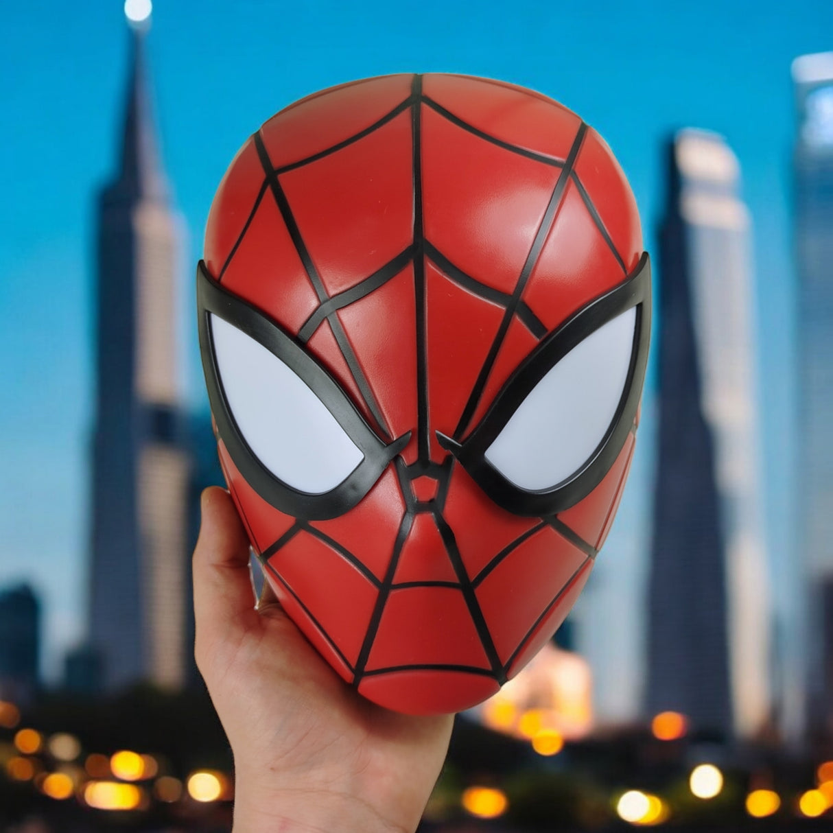 Marvel Avengers Spiderman Maske 3D-Wandlicht mit Wandsticker