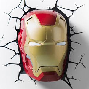 Marvel Avengers Iron Man Maske 3D-Wandlicht mit Wandsticker