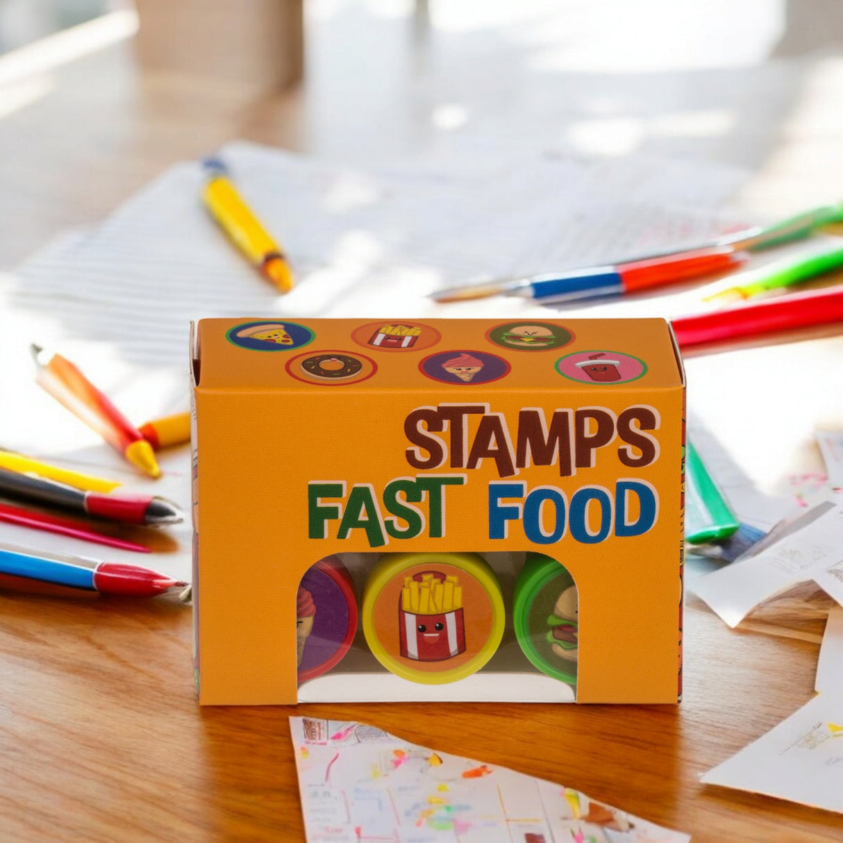 Fast Food Stempel - Motivstempel im 6er-Set