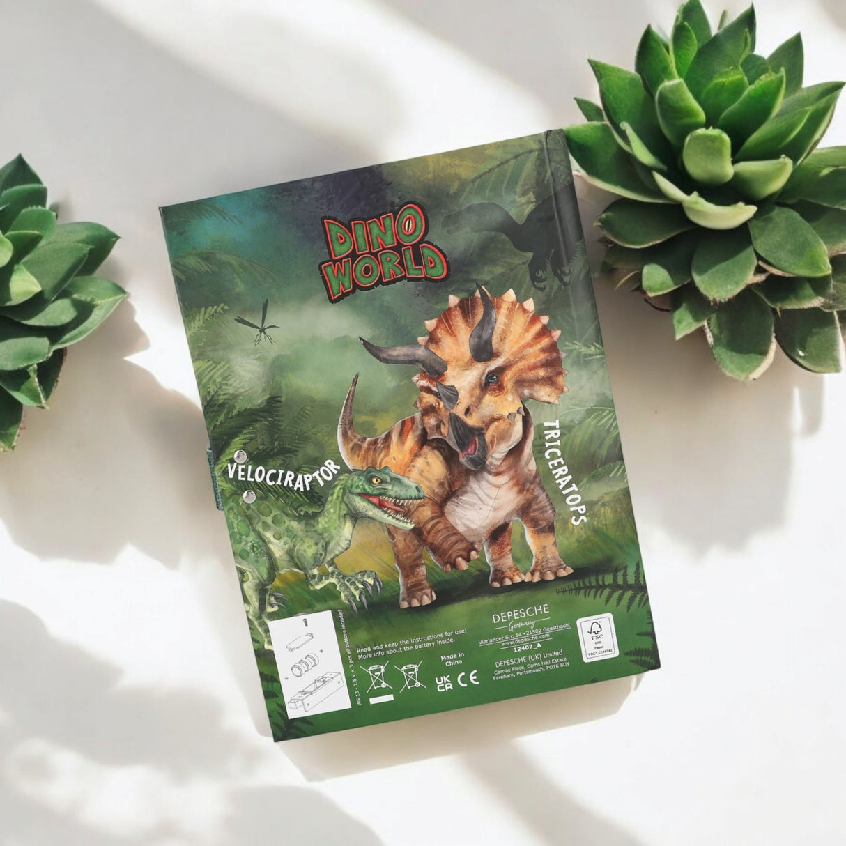 Dino World Dinosaurier Tagebuch mit Geheimcode und Sound