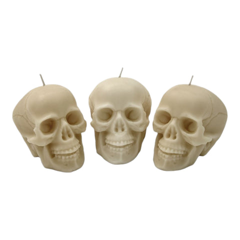 Totenkopf Kerze Halloween Deko Schädel Dekokerze im 3er-Set