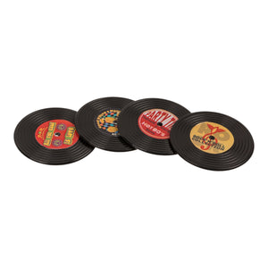 Retro-Vinyl Schallplatten Kühlschrankmagnete im 4er-Set