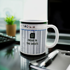 Freak in the Sheets Kaffeebecher - lustige Spreadsheet Tasse