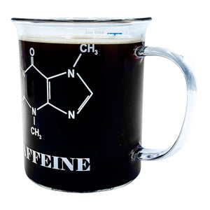 Chemie Koffein Kaffeebecher - Caffeine Glastasse