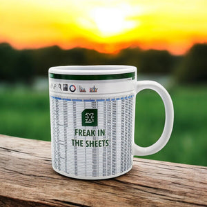 Freak in the Sheets Kaffeebecher - lustige Spreadsheet Tasse