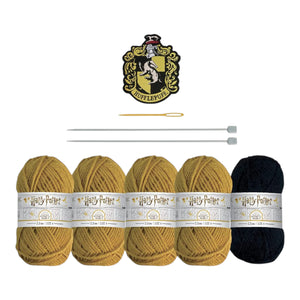 Harry Potter Hogwarts Hufflepuff Loop Schal Strickset für Erwachsene