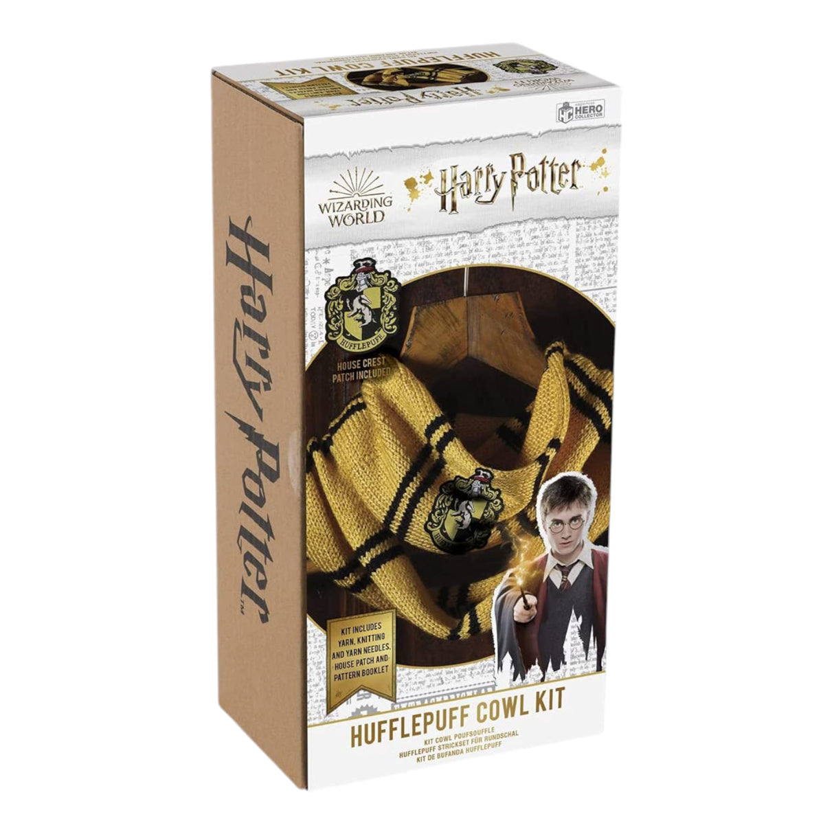 Harry Potter Hogwarts Hufflepuff Loop Schal Strickset für Erwachsene