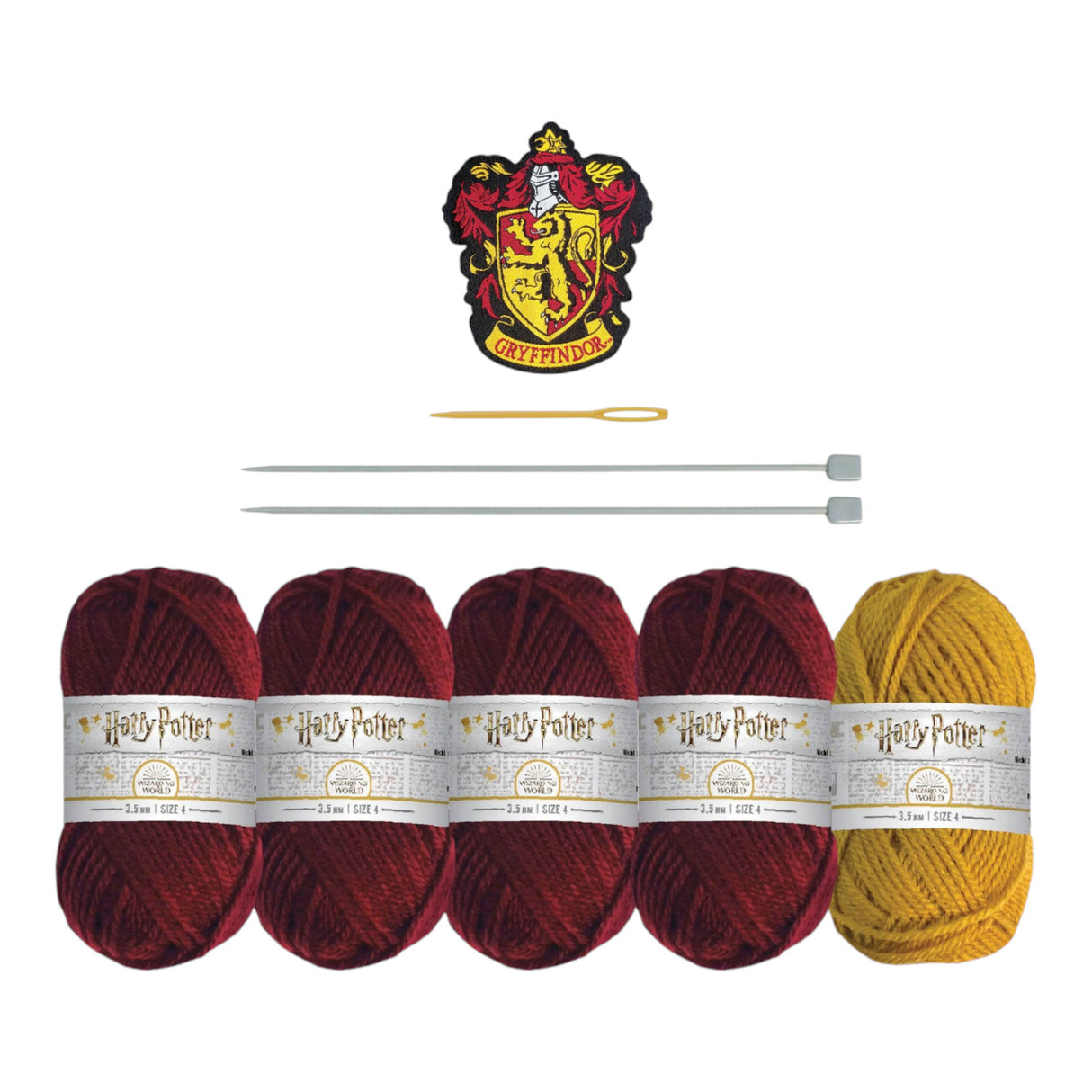 Harry Potter Hogwarts Gryffindor Loop Schal Strickset für Erwachsene