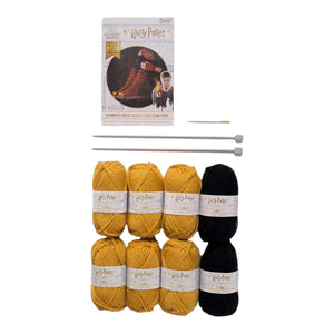 Harry Potter Hogwarts Hufflepuff Fäustlinge und Socken Strickset