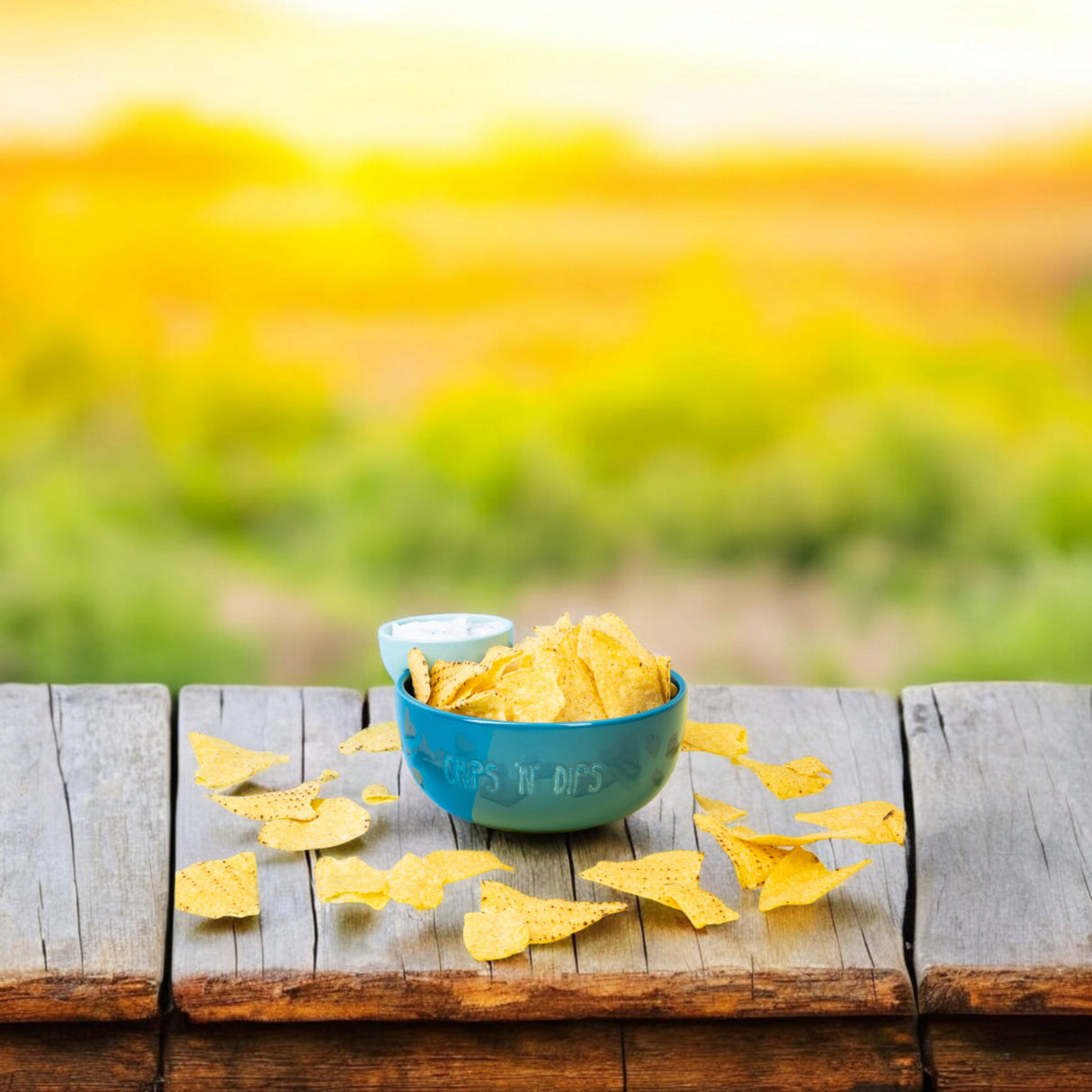 Chips 'n' Dips Snackschale mit Dip-Schale